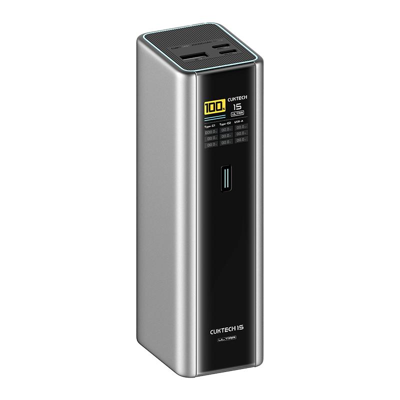 再降价：CUKTECH酷态科 15号Ultra 电能柱 移动电源 20000mAh 210W MAX 钛灰